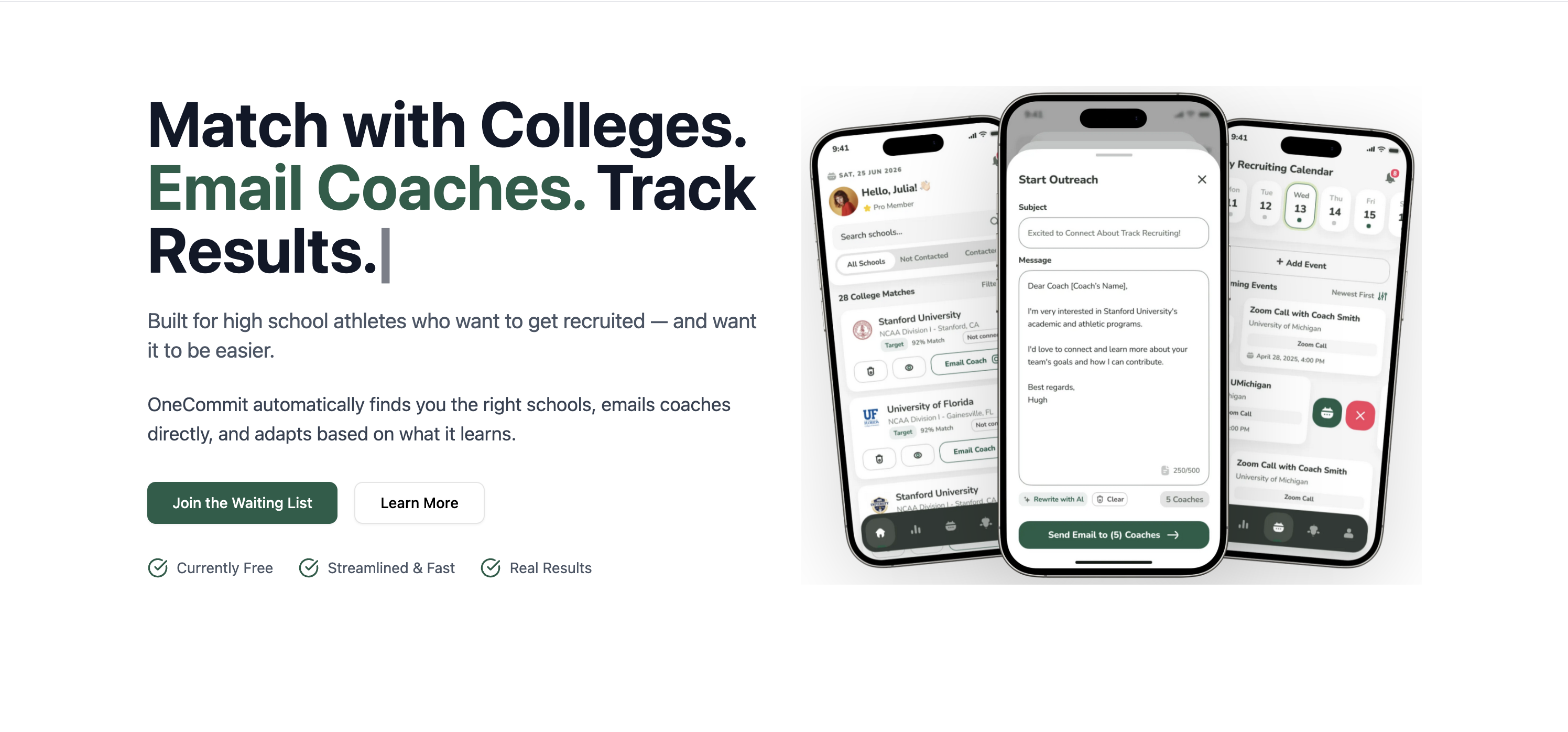 OneCommit recruiting app
