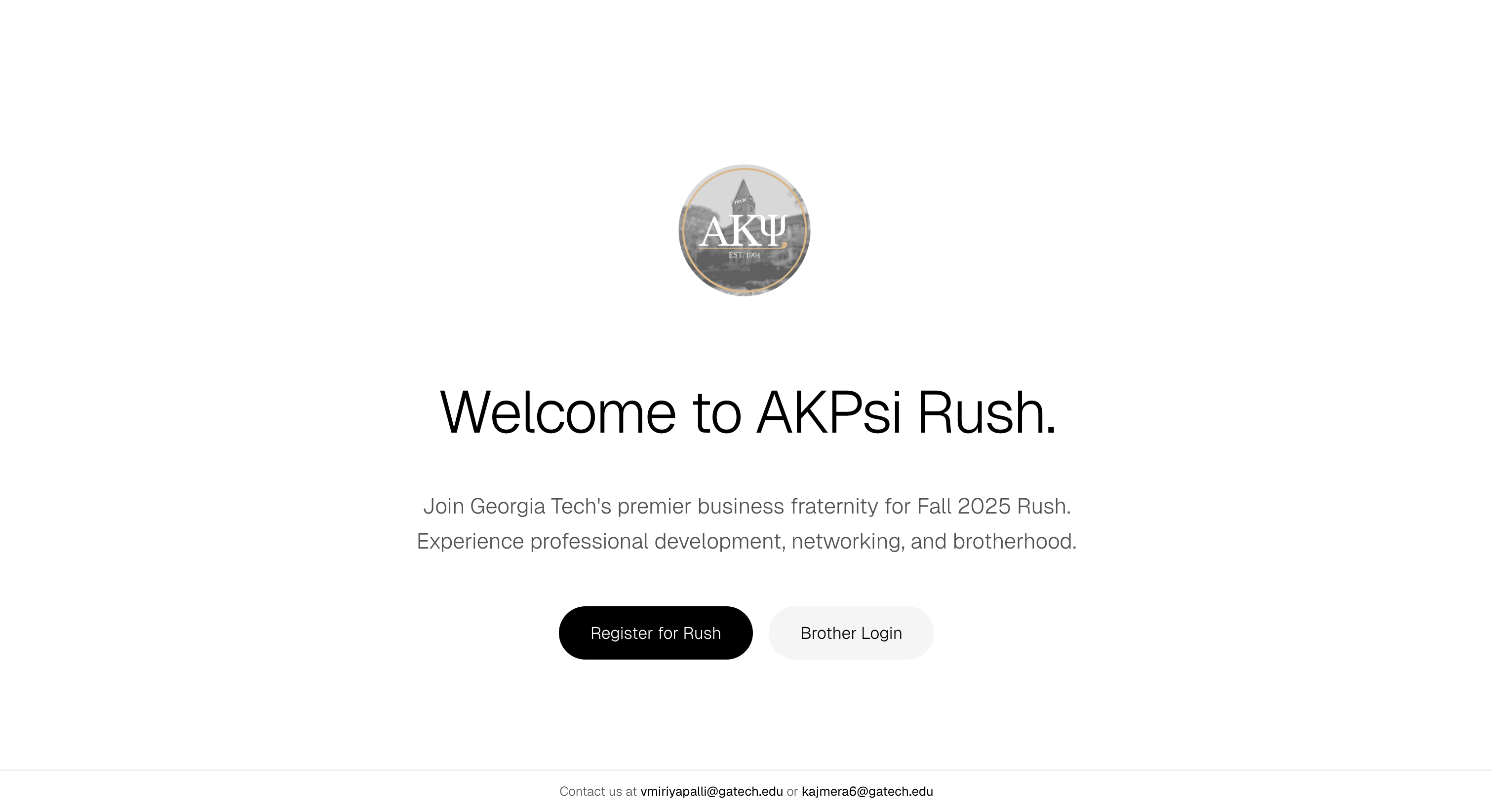 AKPsi Rush platform